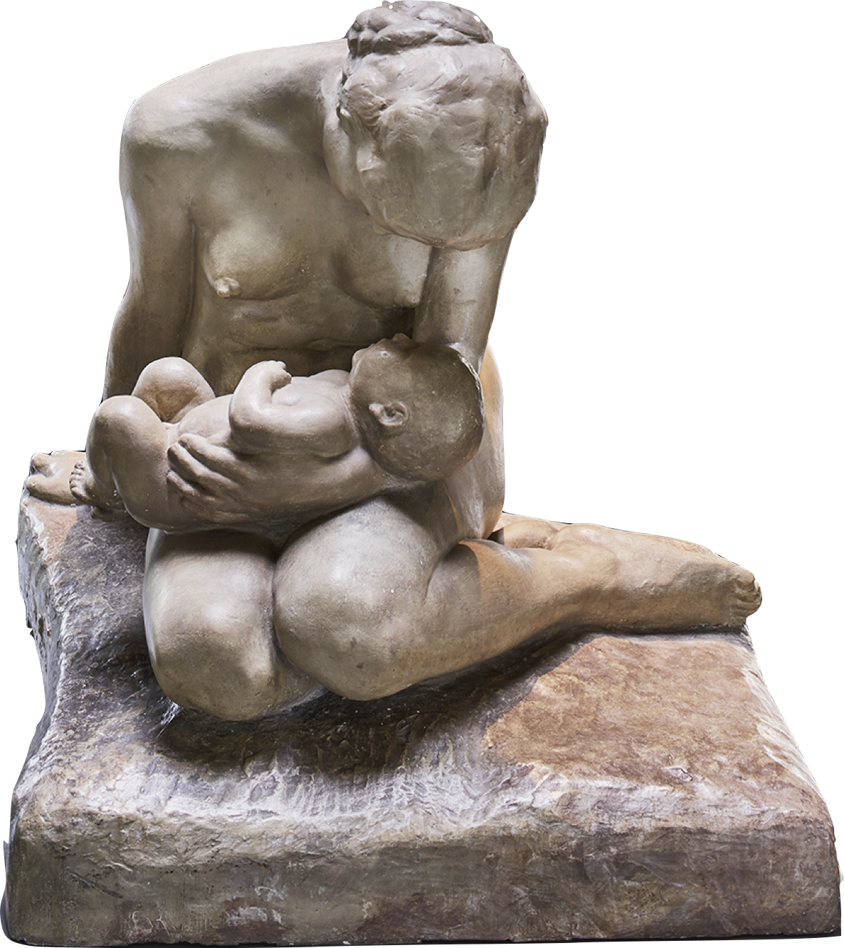 Skulptur Mutter mit Kind